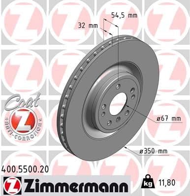 Disc frana ZIMMERMANN COAT Z 400.5500.20