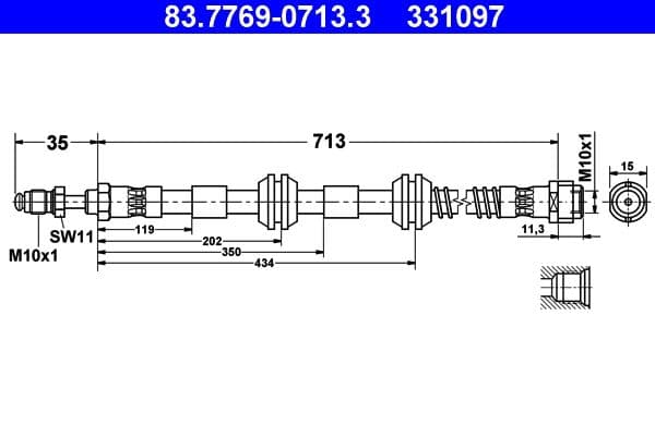 Furtun frana ATE 83.7769-0713.3