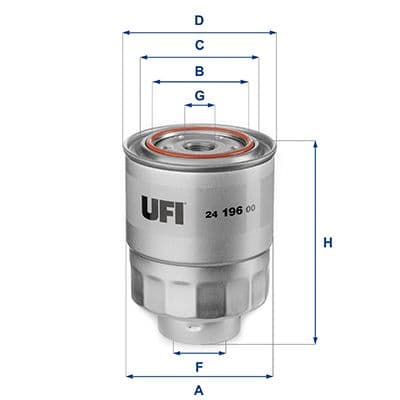 filtru combustibil UFI 24.196.00