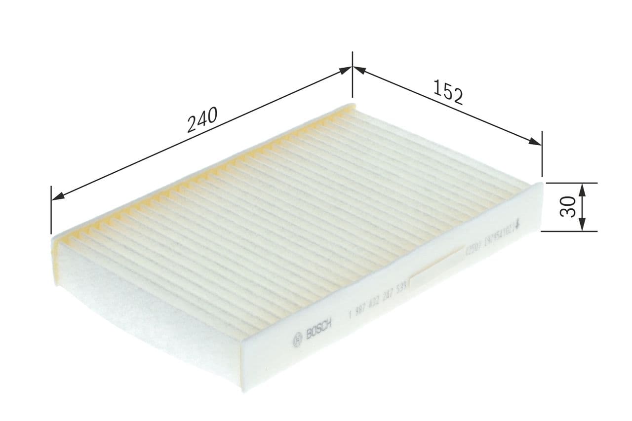 Filtru, aer habitaclu BOSCH 1 987 432 247
