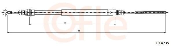 Cablu, frana de parcare COFLE 10.4735