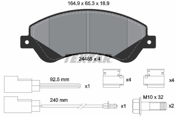 set placute frana,frana disc TEXTAR Q+ 2448501