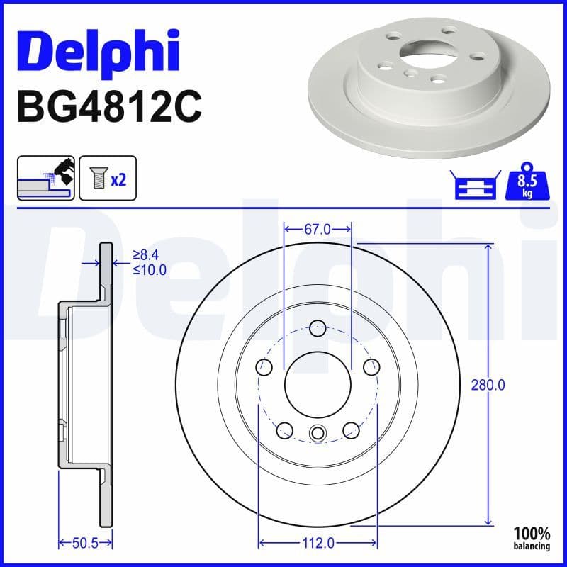 Disc frana DELPHI BG4812C