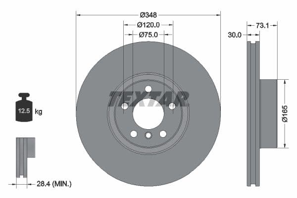 Disc frana TEXTAR PRO+ 92320405