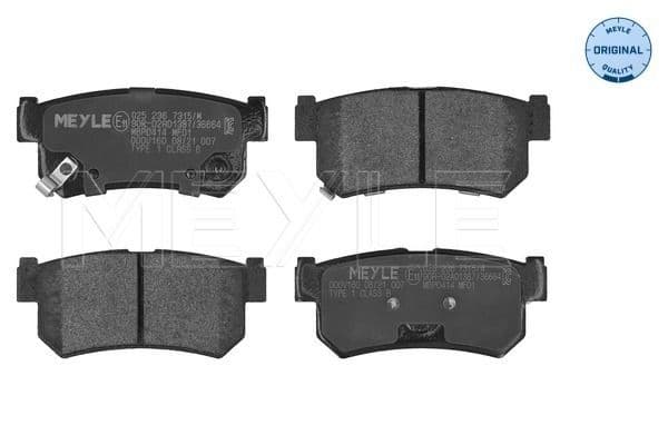 set placute frana,frana disc MEYLE -ORIGINAL: True to OE. 025 236 7315/W