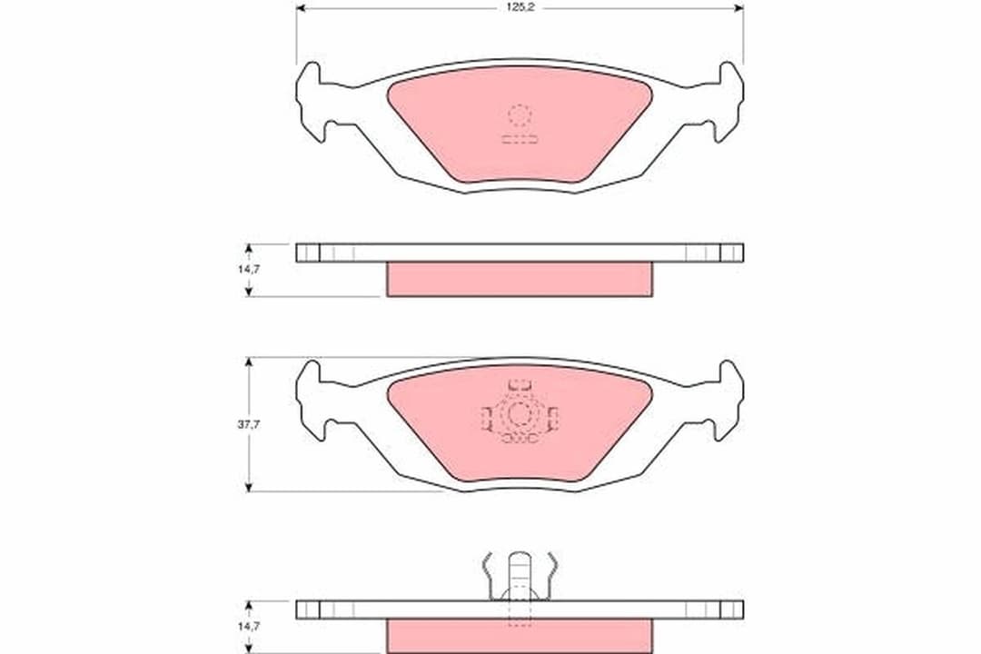 set placute frana,frana disc TRW GDB392