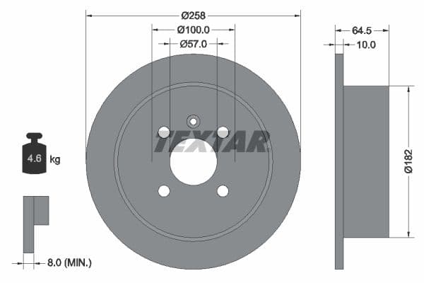 Disc frana TEXTAR 92129000