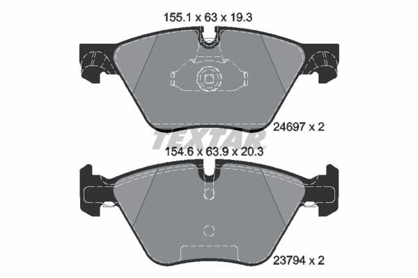 set placute frana,frana disc TEXTAR Q+ 2469701