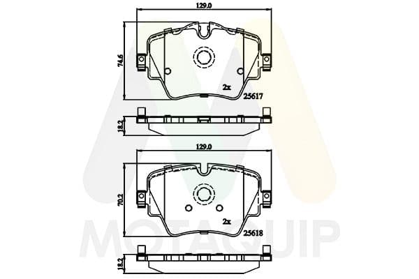 set placute frana,frana disc MOTAQUIP LVXL1835