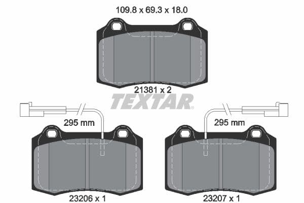 set placute frana,frana disc TEXTAR Q+ 2138103