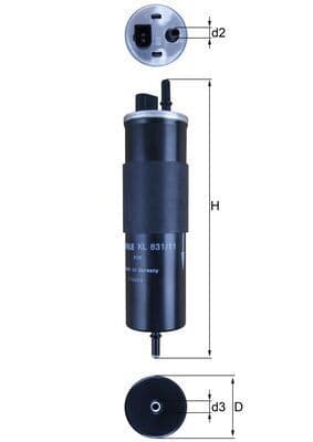 filtru combustibil MAHLE KL 831/11