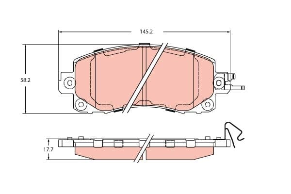 set placute frana,frana disc TRW GDB2216