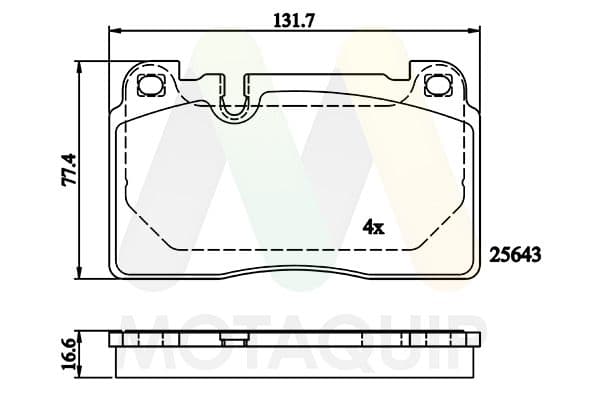 set placute frana,frana disc MOTAQUIP LVXL1764