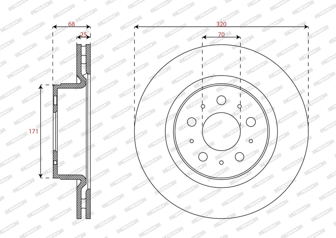 Disc frana FERODO PREMIER DDF3015C