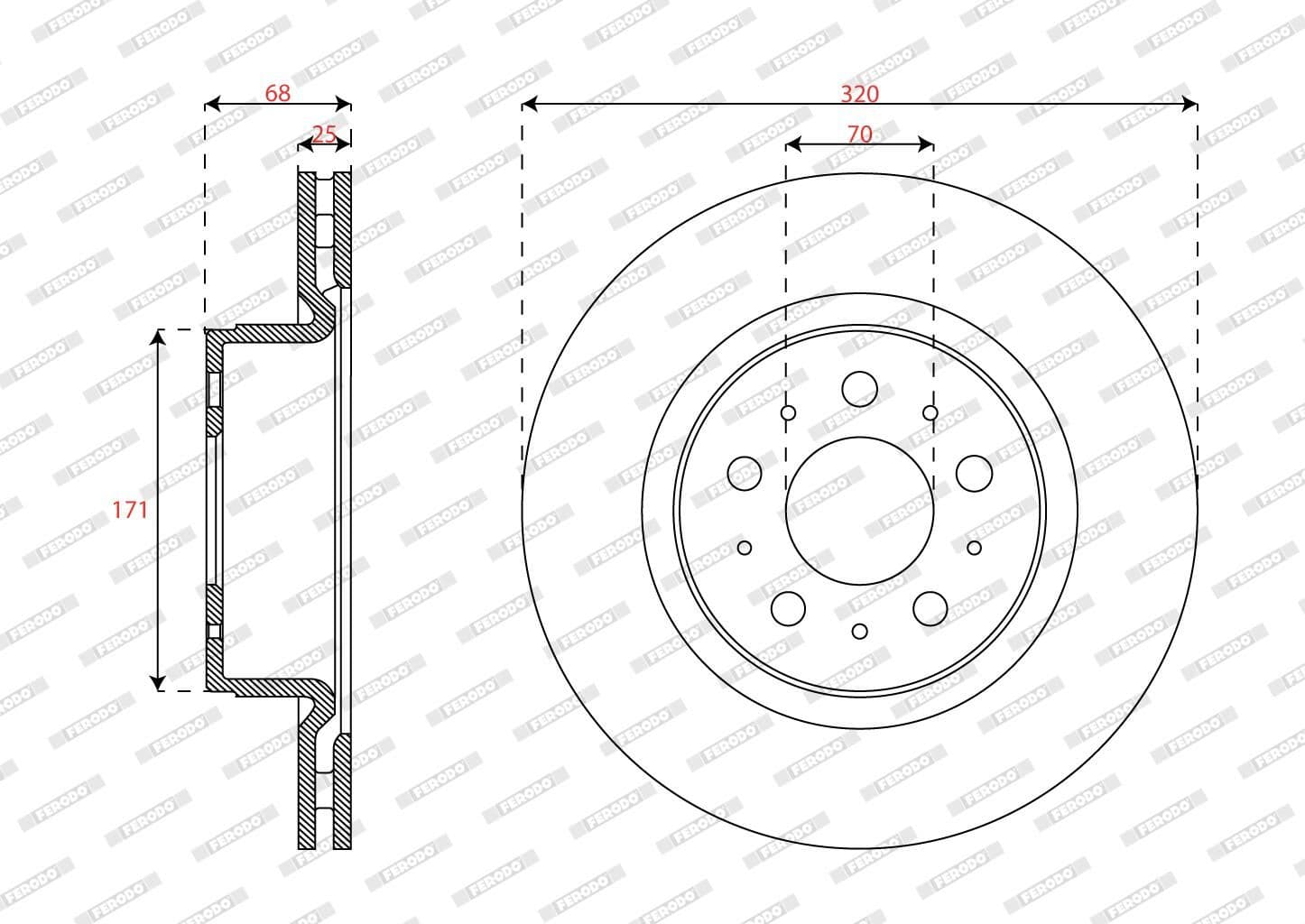 Disc frana FERODO PREMIER DDF3015C