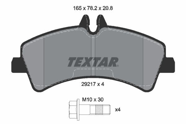 set placute frana,frana disc TEXTAR Q+ 2921702
