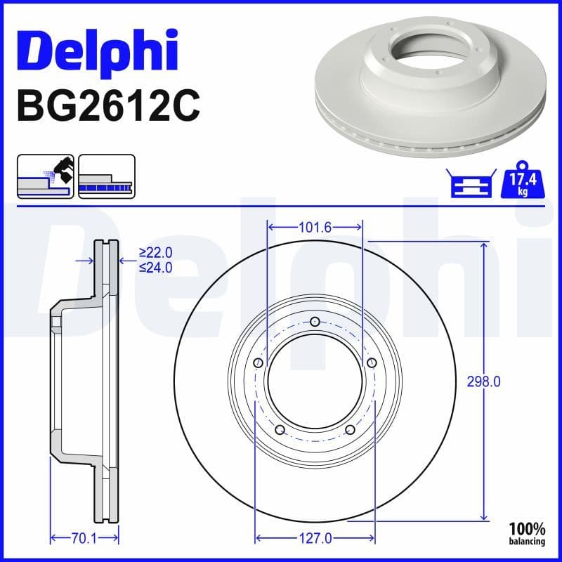 Disc frana DELPHI BG2612C