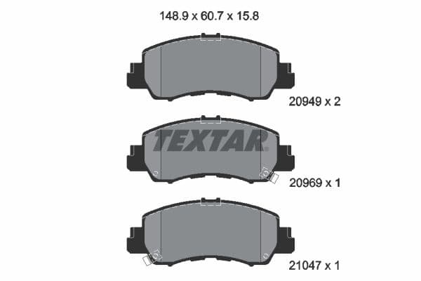 set placute frana,frana disc TEXTAR 2094901