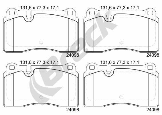 set placute frana,frana disc BRECK 24098 00 551 00