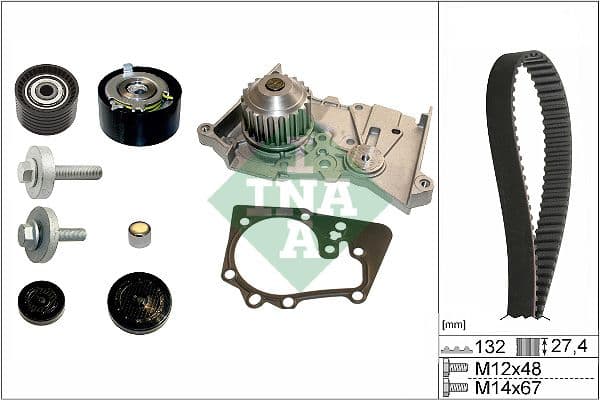 Set pompa apa + curea dintata Schaeffler INA 530 0639 30