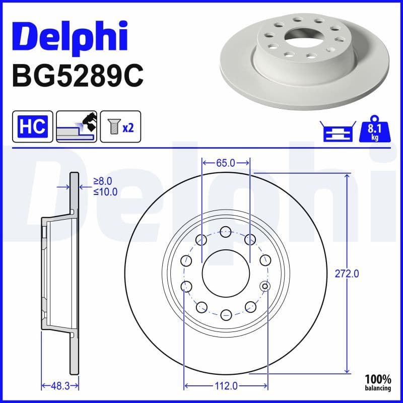 Disc frana DELPHI BG5289C