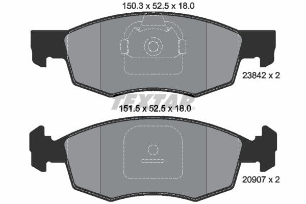 set placute frana,frana disc TEXTAR Q+ 2384201