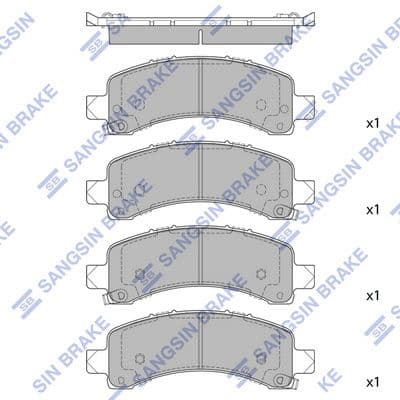 set placute frana,frana disc HI-Q SP1558