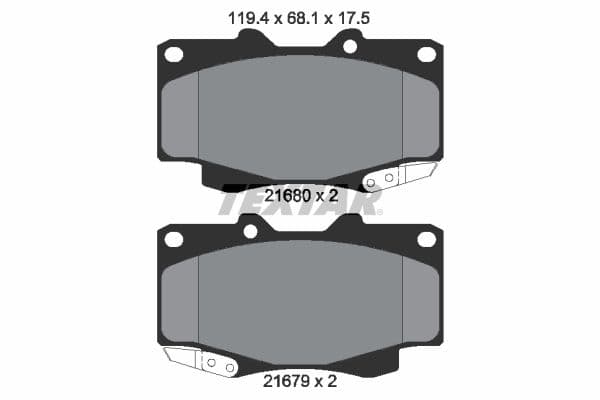 set placute frana,frana disc TEXTAR 2168003