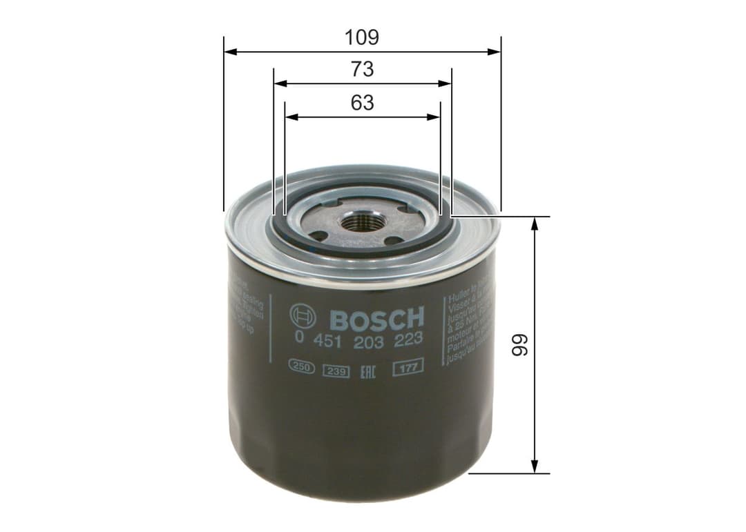 Filtru ulei BOSCH 0 451 203 223