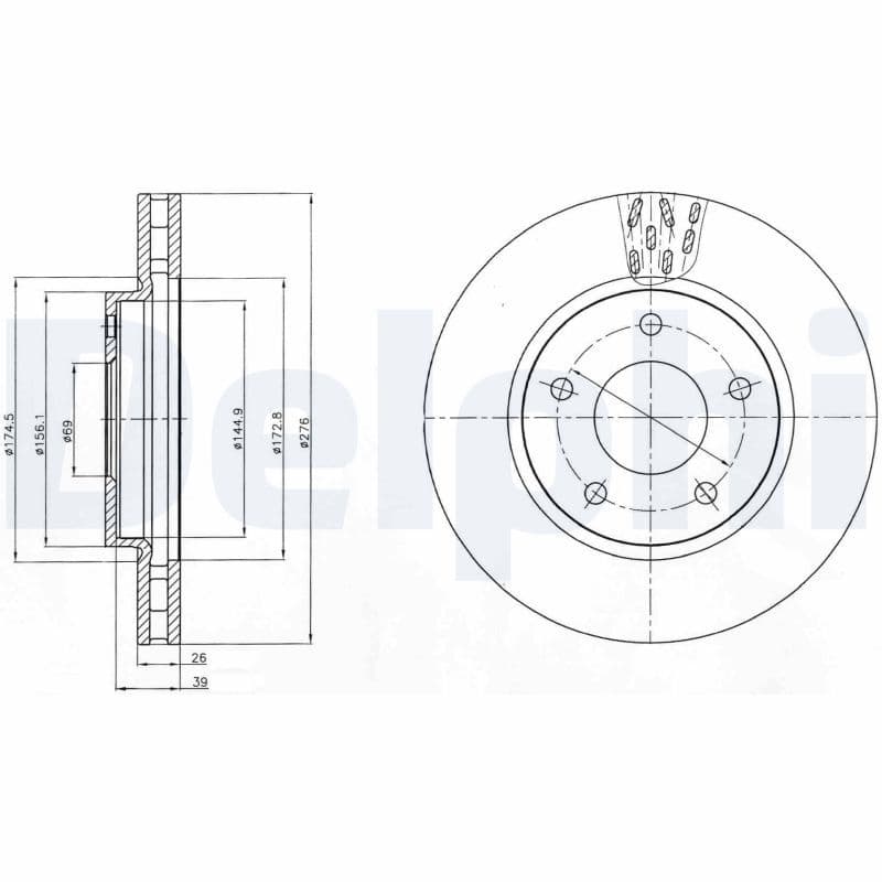 Disc frana DELPHI BG4258
