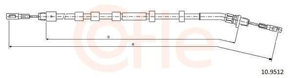 Cablu, frana de parcare COFLE 10.9512