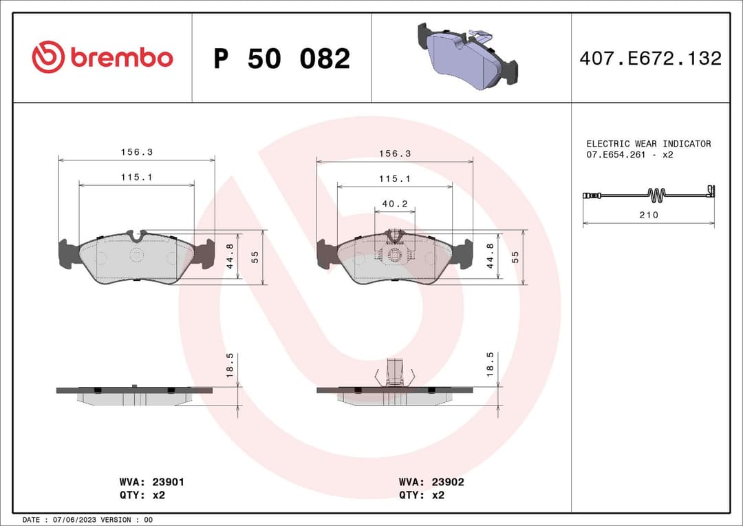set placute frana,frana disc BREMBO PRIME LINE P 50 082