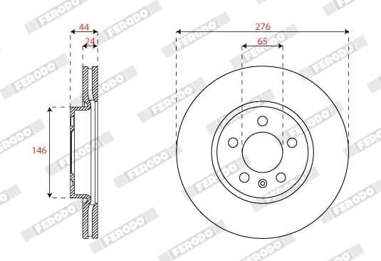 Disc frana FERODO PREMIER DDF2664C