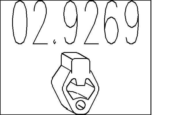 tampon cauciuc,amortizor esapament MTS 02.9269