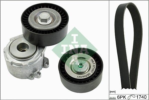 Set curea transmisie cu caneluri Schaeffler INA 529 0158 10
