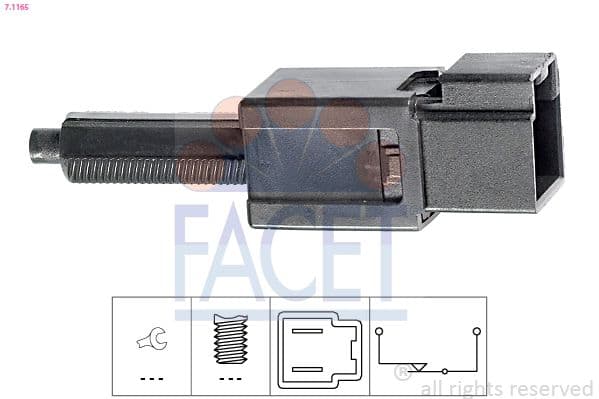 Comutator lumini frana FACET 7.1165