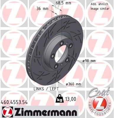 Disc frana ZIMMERMANN BLACK Z 460.4553.54