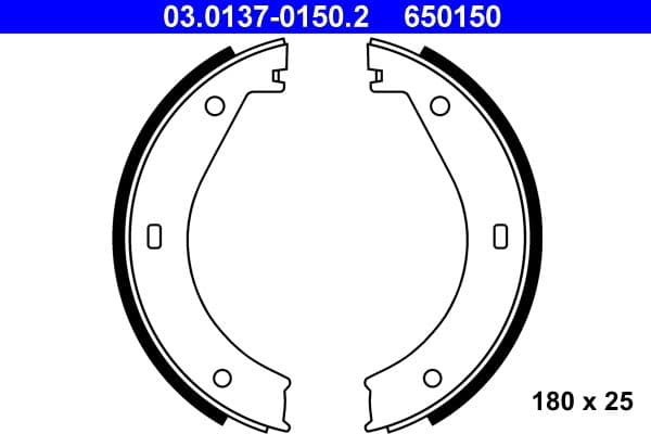 Set saboti frana, frana de mana ATE 03.0137-0150.2