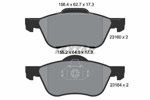 set placute frana,frana disc TEXTAR 2316001