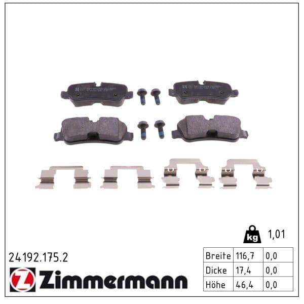 set placute frana,frana disc ZIMMERMANN 24192.175.2