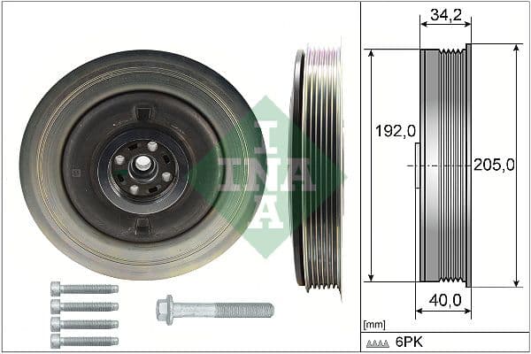 Fulie curea, arbore cotit Schaeffler INA 544 0504 20