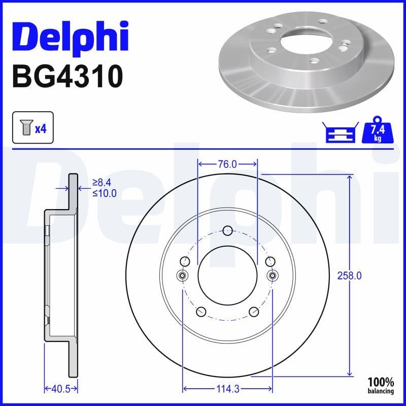 Disc frana DELPHI BG4310
