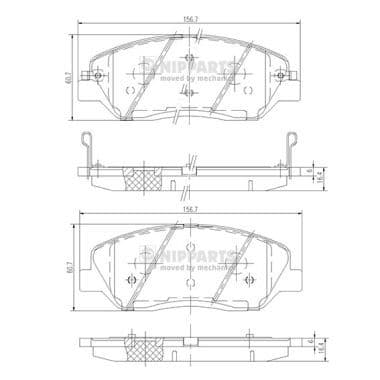 set placute frana,frana disc NIPPARTS N3605051