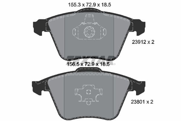 set placute frana,frana disc TEXTAR Q+ 2391201