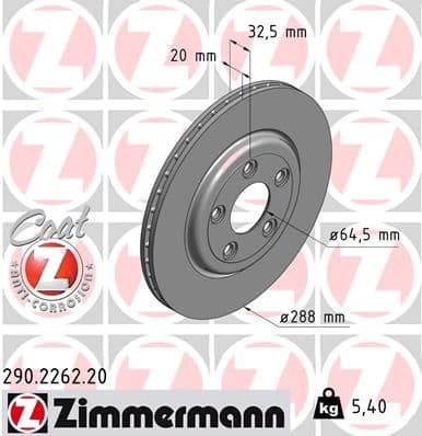 Disc frana ZIMMERMANN COAT Z 290.2262.20