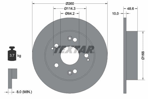 Disc frana TEXTAR PRO 92125103
