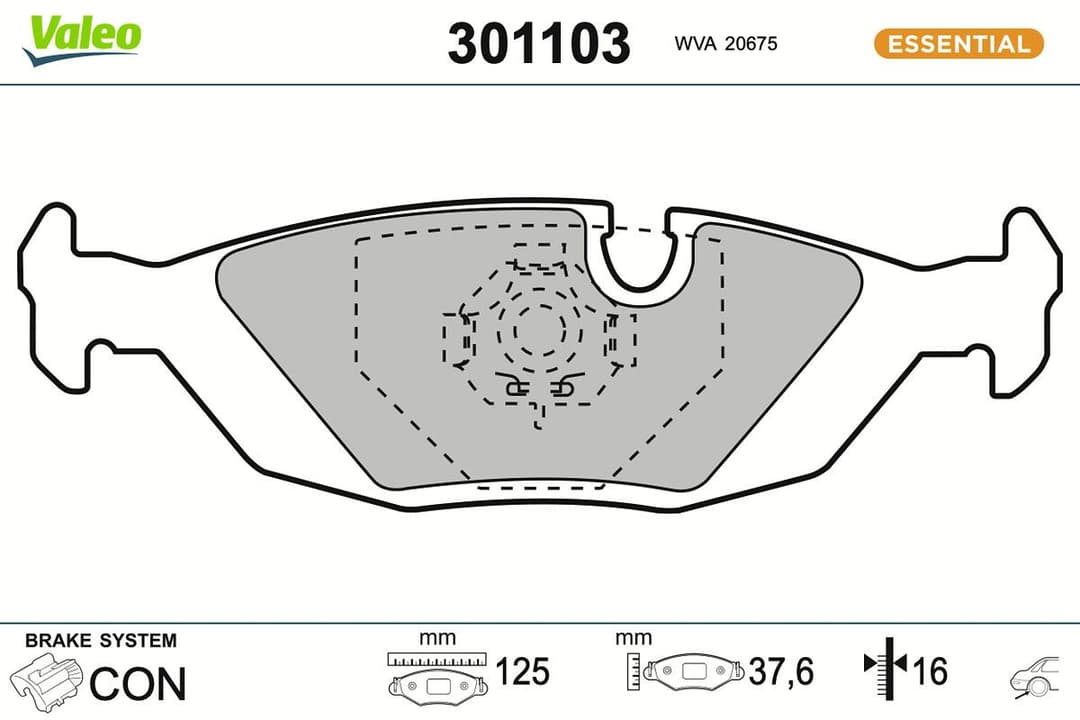 set placute frana,frana disc VALEO 301103