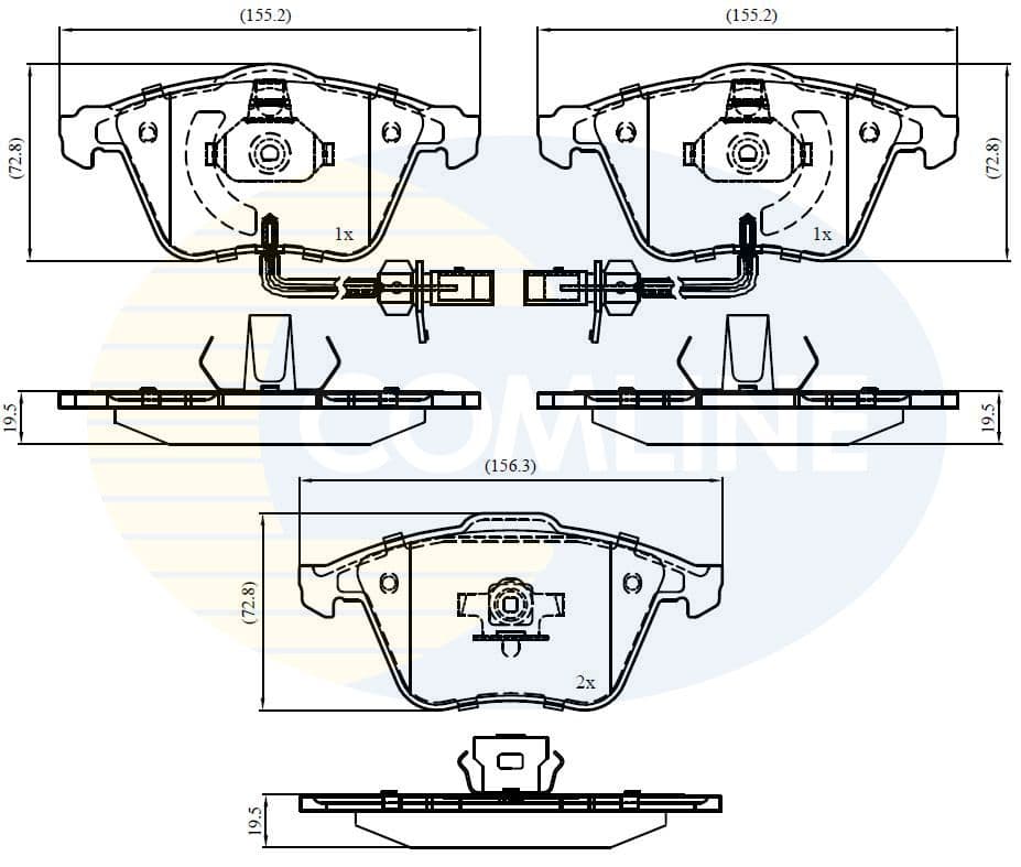 set placute frana,frana disc COMLINE CBP11753