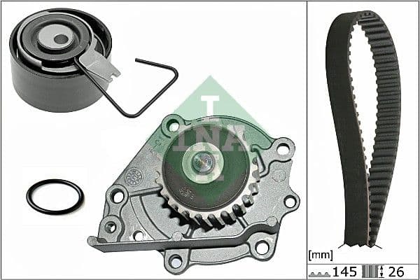 Set pompa apa + curea dintata Schaeffler INA 530 0376 30
