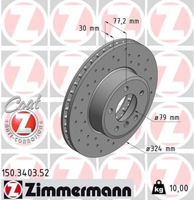 Disc frana ZIMMERMANN SPORT Z 150.3403.52